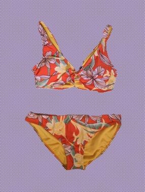 Floral Orange & Yellow Bikini Set